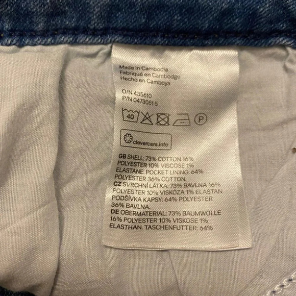 H&M 2"  Jean Shorts with Rolled Hem & Zipper - Picture 5 of 5